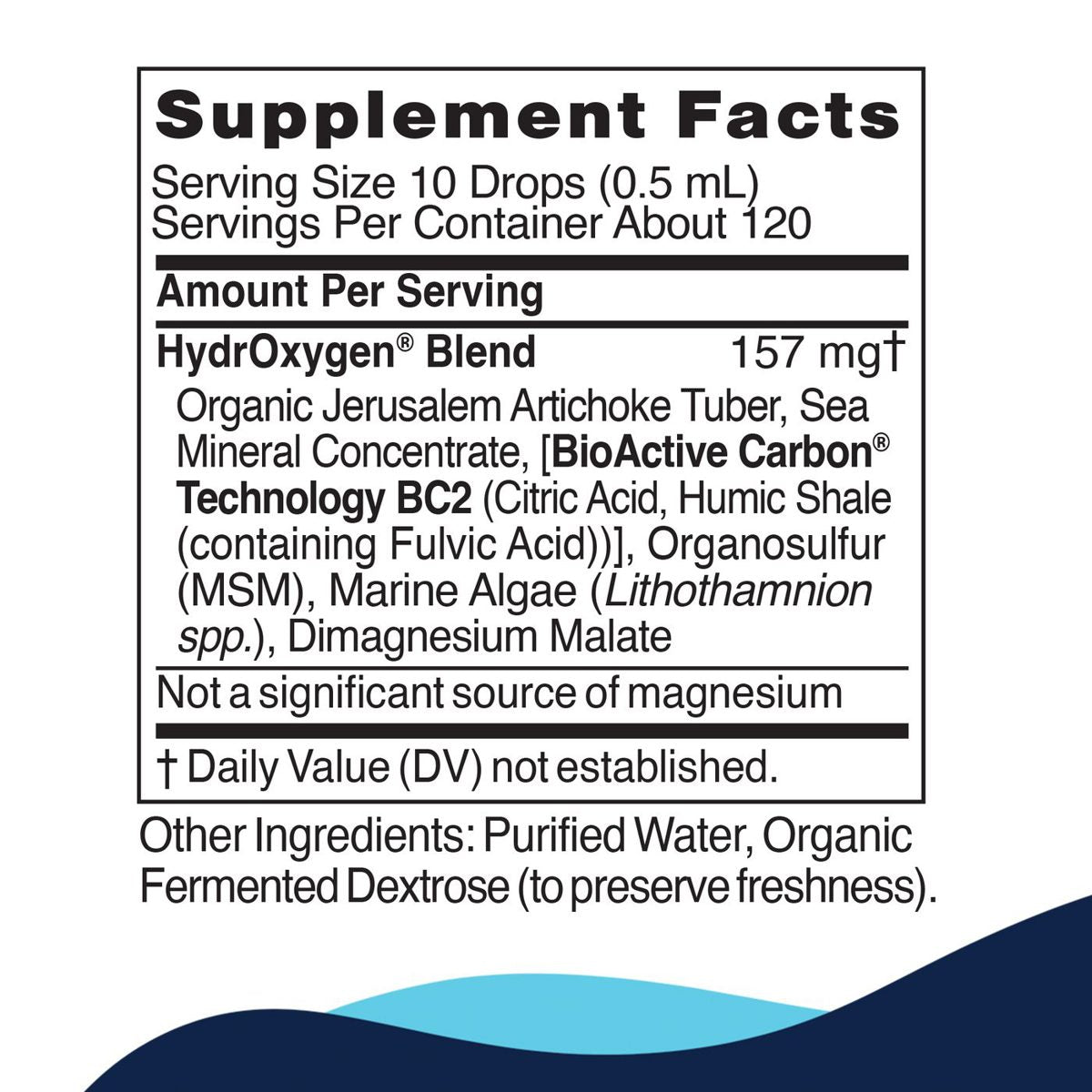Hydroxygen supplement facts