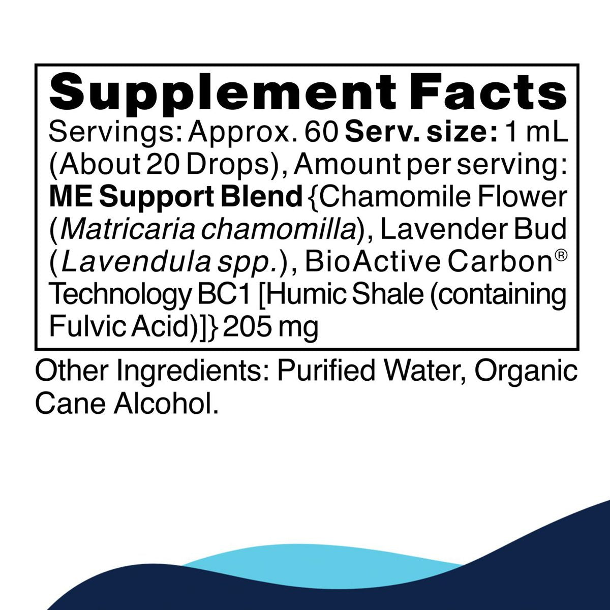 ME Support supplement facts