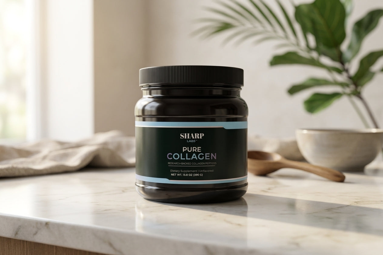 Pure Collagen Peptide Powder lifestyle product photo